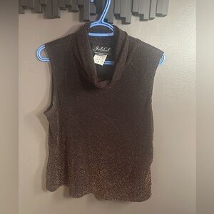 Black sparkly camisole with matching cardigan. Size 12. Like new.